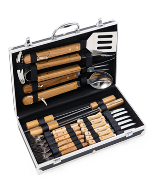 Campfire BBQ Tool and Cutlery Set - 22PC