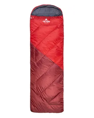Teton Sports -7C LiL Sleeping Bag - Right Hand Zip - Ruby and Grey