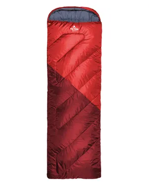 Teton Sports Celsius -7C Sleeping Bag - Right Hand Zip - Ruby and Grey
