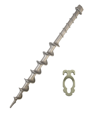 Supex Large Alloy Screw-In Peg with Guy Rope Clip