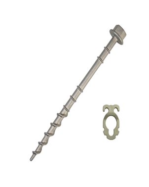 Supex Medium Alloy Screw-In Peg with Guy Rope Clip