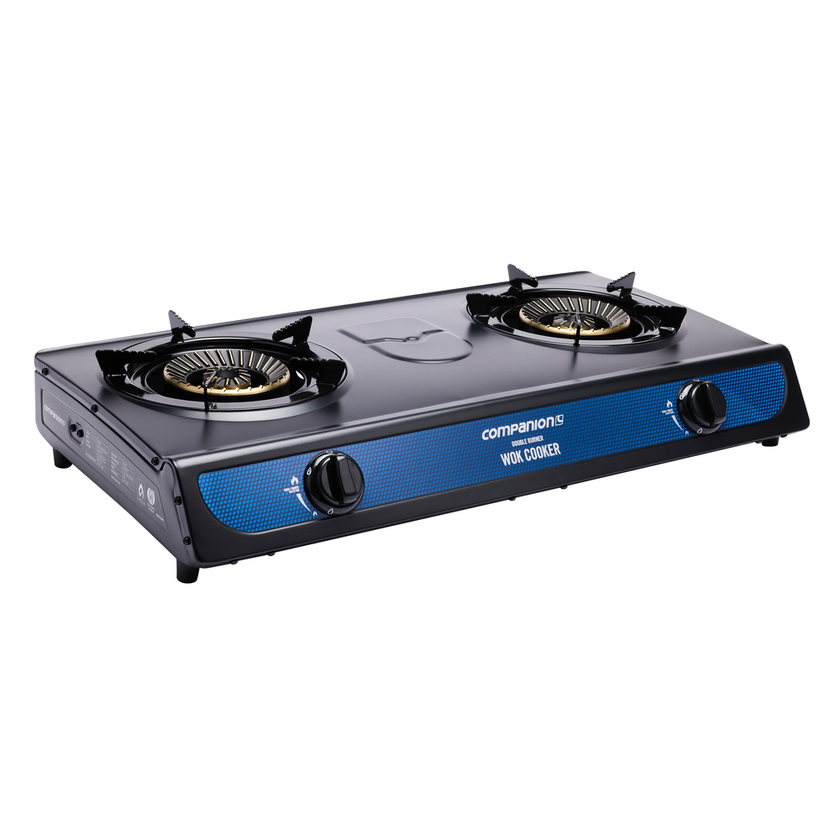 Companion Double Burner Wok Cooker - Black