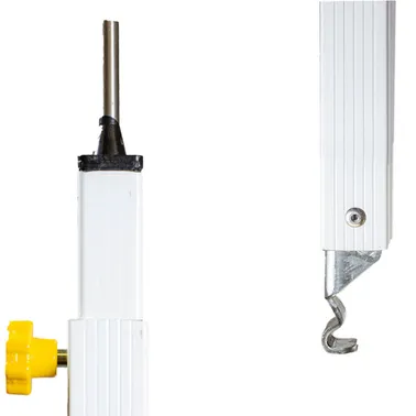 Supa Peg 275cm Square Aluminium White Powder Coated Curved Awning Rail