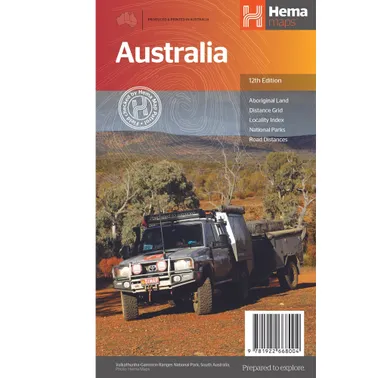 Hema Australia Large Map - 12th Edition