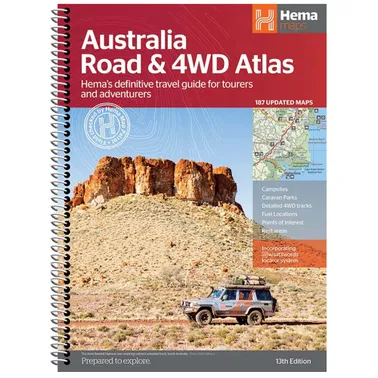 Hema Australia 4WD Road and 4WD Atlas (spiral bound) - 13th Edition