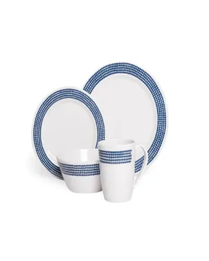 Campfire 16 Piece Melamine Dinner Set - Blue Moon