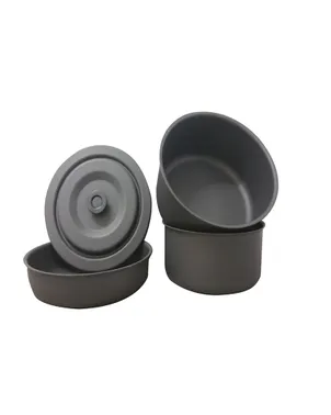 Sportztrek Hard Anodised Cookset - 5 Piece (2 Pots/Pan)