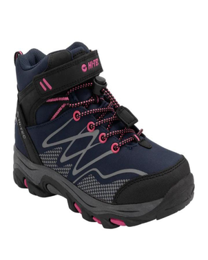 HI-Tec Blackout Mid Junior WP - Girls Boots - Navy/Magenta