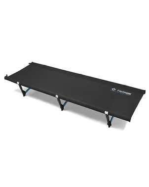 Helinox Cot One Long Camp Stretcher Bed - Black with Blue Frame