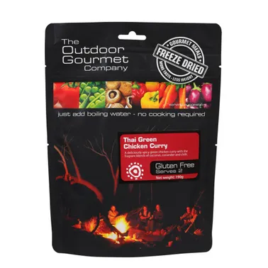 Outdoor Gourmet Thai Green Chicken Curry Freeze Dried Food - Double Serve