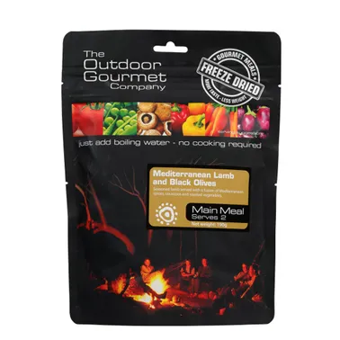 Outdoor Gourmet Mediterranean Lamb with Black Olives Freeze Dried Food - Double Serve