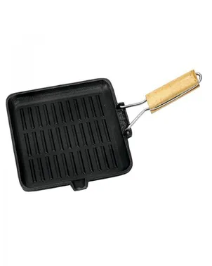 Campfire Frypan 24cm Square Cast Iron Folding Handle