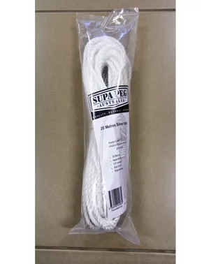 Supa Peg Silver Rope - 6mm Thick - 20m Reel