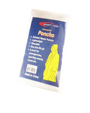 Sportztrek Emergency Poncho - Clear