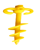 Supa Peg 300mm Screw Peg - Yellow - Polycarbonate