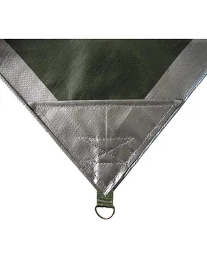 Outdoor Connection Durarig Tarpaulin - Silver/Green - 10x12 - 3m x 3.65m