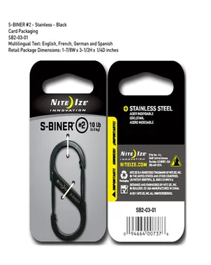 Nite Ize S-Biner Steel #2 - Black
