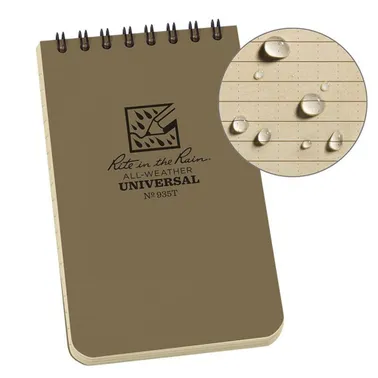 Rite in the Rain Top Spiral Waterproof Universal Notebook - 3 X 5