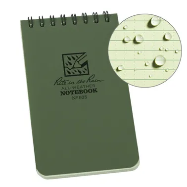 Rite in the Rain Top Spiral Waterproof Universal Notebook - 3 X 5