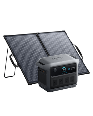 Anker Solix C1000 Portable Power Station + PS100 Bifacial Solar Panel Bundle