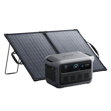 Anker Solix C1000 Portable Power Station + PS100 Bifacial Solar Panel Bundle