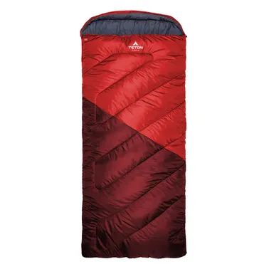 Teton Sports -7C Celsius Grand XXL Sleeping Bag - Right Hand Zip - Ruby and Grey