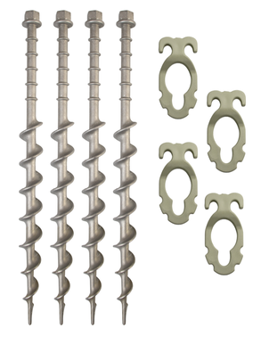 Supex 4pcs Alloy Screw in Pegs - Large 30cm