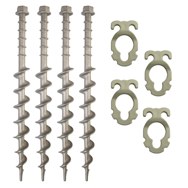Supex 4pcs Alloy Screw in Pegs - Large 30cm