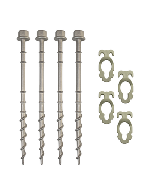 Supex 4pcs Alloy Screw in Pegs - Medium 20cm