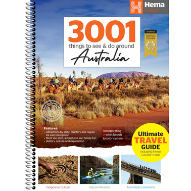 Hema 3001 Things To See and Do Around Australia Spiral Book