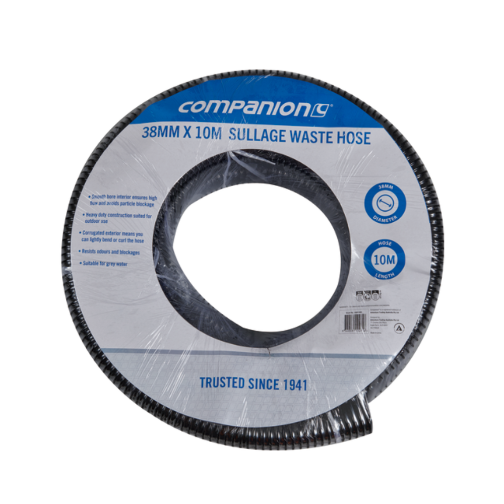 Sullage Companion Caravan Sullage Waste Hose 38mm x 10m