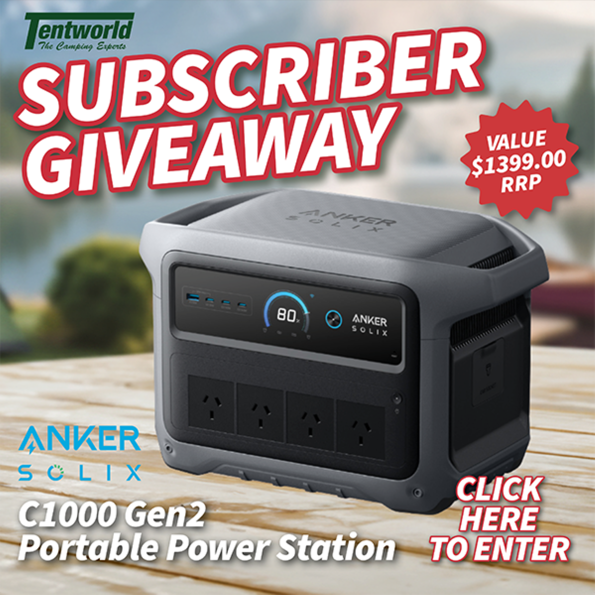 Tentworld's Monthly Subscriber Giveaway - August 2026