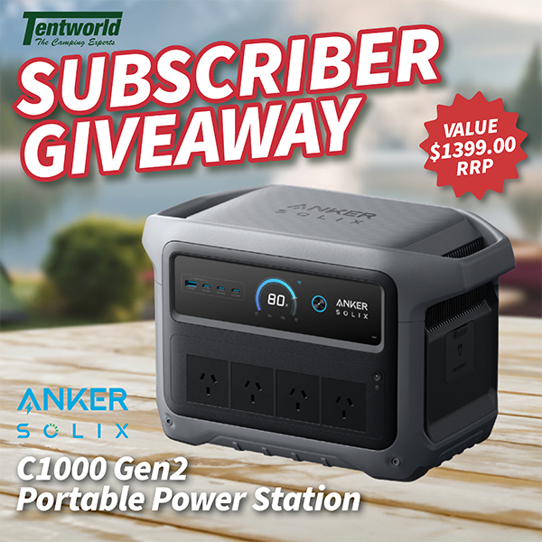Tentworld 2026 August Subscriber Giveaway - Anker Solix C1000 Gen2 Portable Power Station