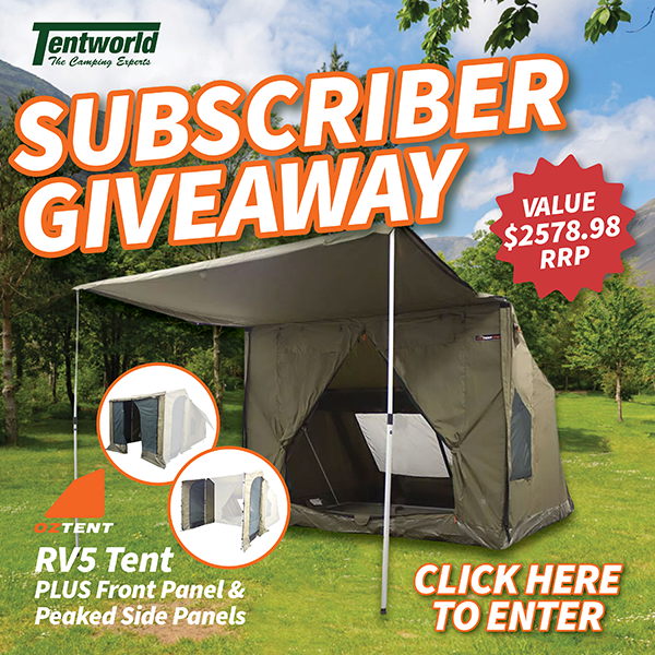 Tentworld's January 2026 Subscriber Giveaway - Oztent RV5 Touring Pack