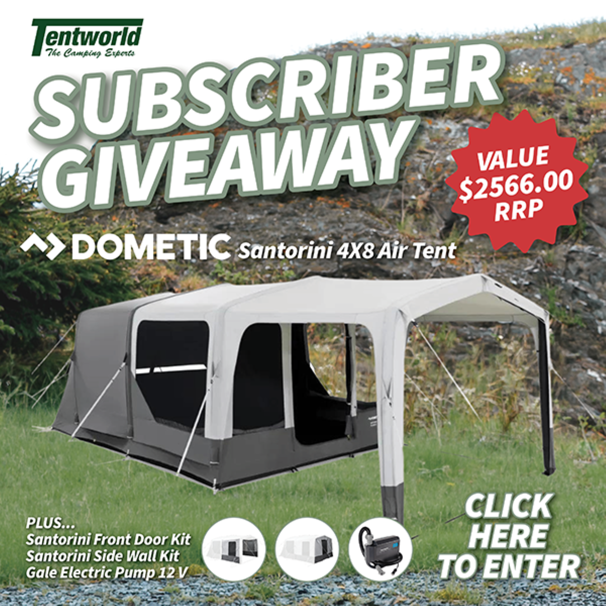 Tentworld's July Subscriber Giveaway Tentworld's July Subscriber Giveaway