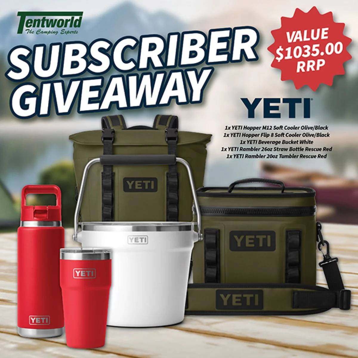 Tentworld's Monthly Subscriber Giveaway - May 2026