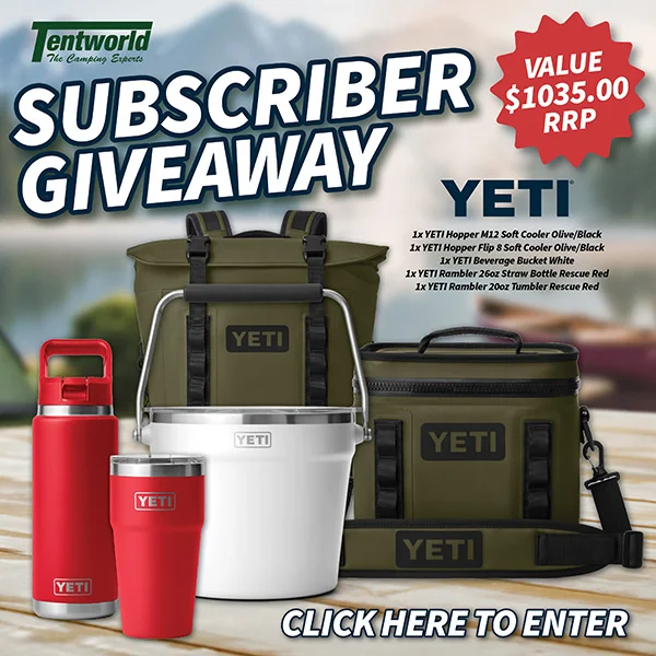 Tentworld's June 2026 Subscriber Giveaway - YETI Cooler and Beverage Bundle