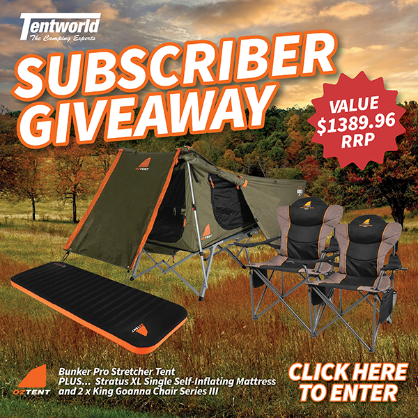 Tentworld's May 2026 Subscriber Giveaway - Oztent Adventure Bundle