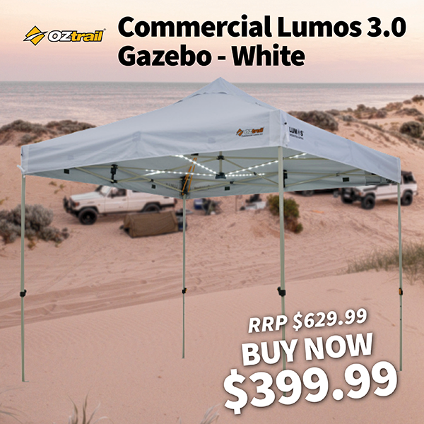 Oztrail Commercial Lumos 3.0 Gazebo - White