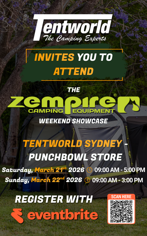 Tentworld Sydney - Punchbowl's Zempire Camping Equipment Weekend Showcase