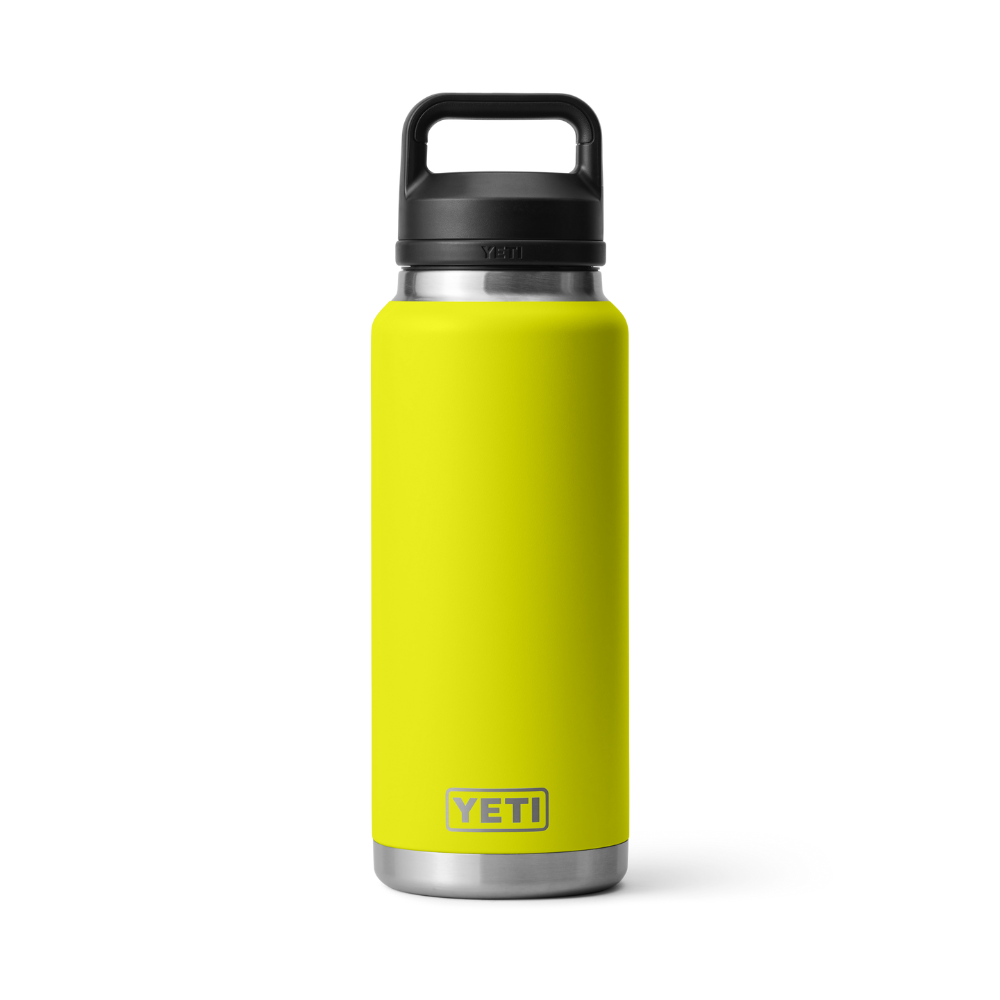 Yeti Rambler 36oz 1L Bottle With Chug Cap - Firefly Yellow